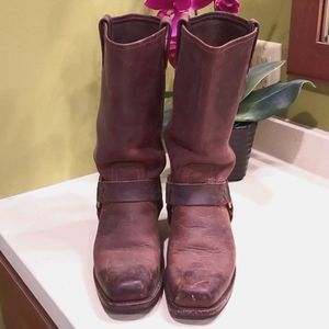 Leather Frye Harness Boots